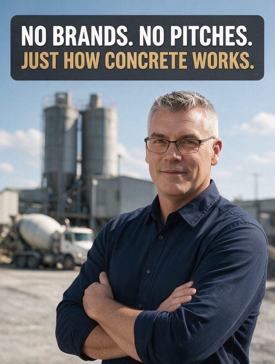 No brands, no pitches, just how concrete works